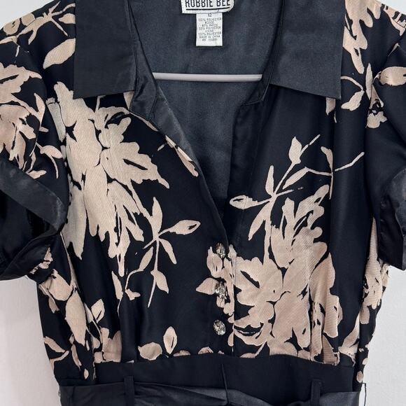 Y2K Robbie Bee Black/Gold Dress w/Stain Ribbon- Size 12 - Picture 3 of 13